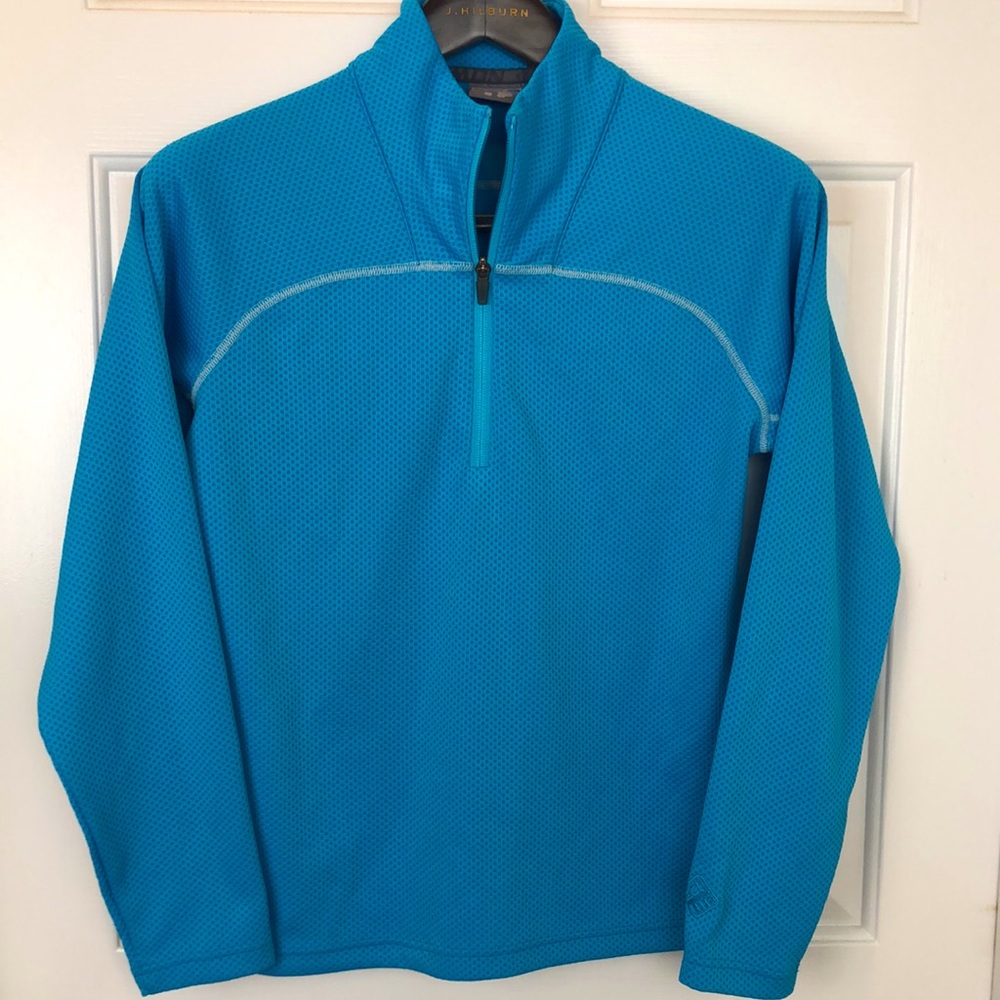 Salomon Women's Turquoise Blue Quarter-Zip Pullover Sweatshirt